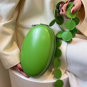 Avondtassen 2023 Designer dames rond handtas hoogwaardige pu lederen vrouwelijke crossbody groene schoudertas feestkoppeling