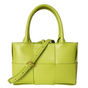 Avondtassen 2023 mode geweven tas vrouwen luxe tote kleine groen eenvoudig echt leer voor handtassen portemonne