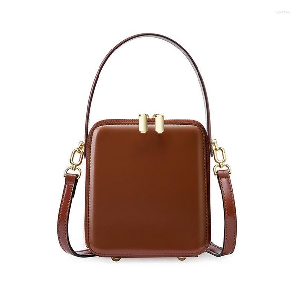 Sacs de soirée 2023 Lady Mini Box Messenger Femmes Light Luxury Bandbody Sac à bandoulière Femme Vintage Cuir Square Sac à main