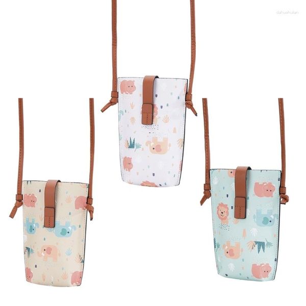 Bolsas de noche 2023 Monedero ligero Mujeres Bolsa de crossbody Monedero de teléfono Un hombro con posición Animales impresos