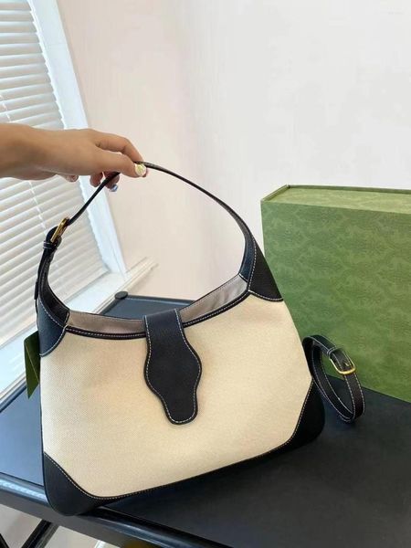 Bolsos de noche 2023, bolso de hombro de lujo para mujer, bandolera de lona, diseño superior tejido a mano, cuero suave, bolso de moda informal elegante