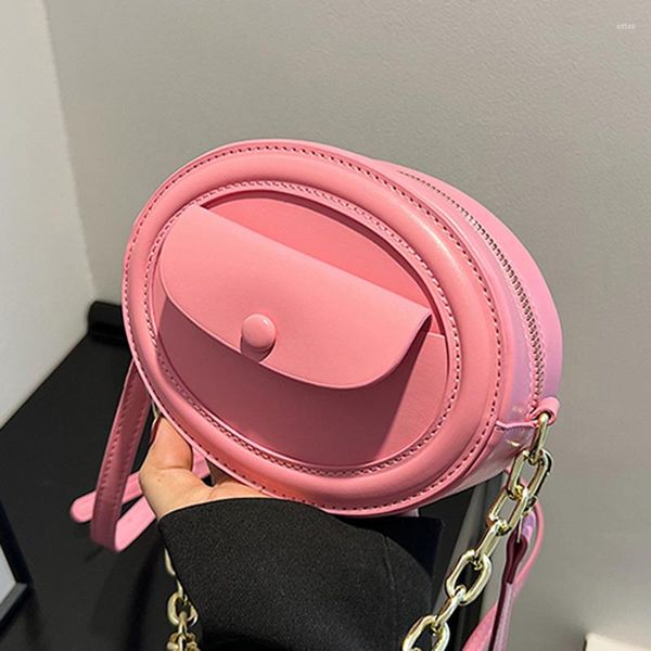 Sacs de soirée 2023 été marque femmes Mini bandoulière fête pochette mode chaîne petit rond luxe dame rose vert épaule