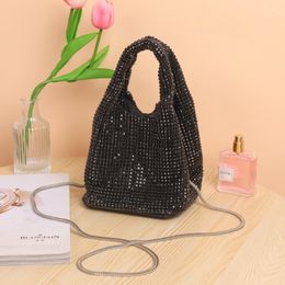 Avondtassen 2023 vrouwen tas vrouwelijke messenger bags zwarte diamant draagbare mand licht luxe hoogwaardige Emmer sac belangrijkste 230920