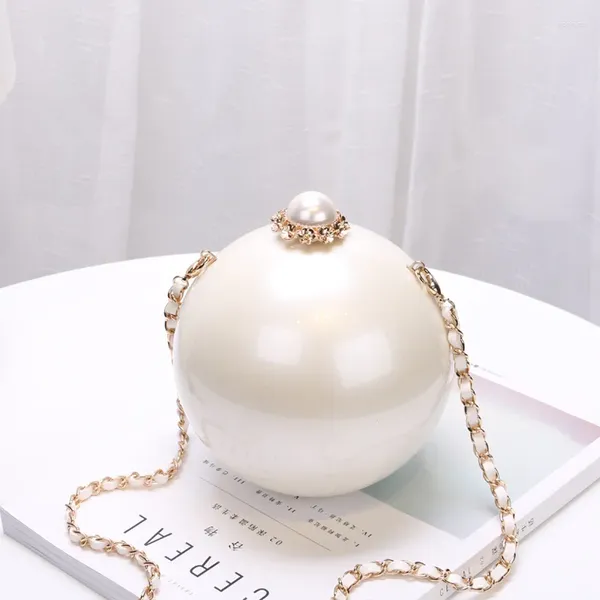 Sacs de soirée 2024 Fashion Design Pearl Ball Femme Femme Hands Sacs Global Sphérique Hard Case Hard Case Small Sac