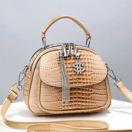 Evening Bags 2024 Flip Women's Bag Fashion Versatile Handbag One Shoulder Crossbody Small Round Designer