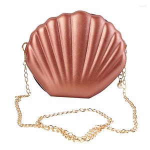 Bolsas de noche 2024 Chicas Mini Casual Lentejuelas lindas Pequeñas Shell Bolsos de hombro Teléfono Bolsa de dinero Cadena Crossbody para mujeres