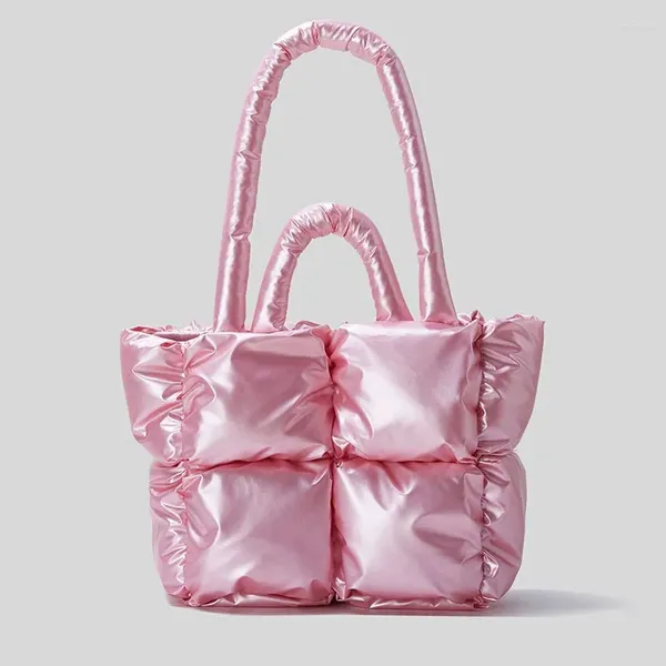 Bolsas de noche 2024 Invierno Mujeres Espacio Algodón Moda Diseñador de lujo Bolso de las señoras Bolso de las señoras Hombro Femenino Tote Bolsas Sac A Main