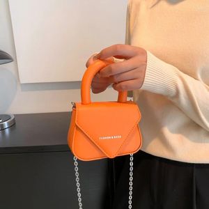 Avondtassen 2024 vrouwen roze oranje mini handtas en portemonnees lippenstiftkoppeling kleine bakken schouder damesketen crossbody