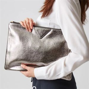 Avondtassen A4 Aktetas Portemonnee Pu Leer Clutch Luxe Designer Dames Handtassen Dames Envelop Zilver Veelkleurig 2024 231006