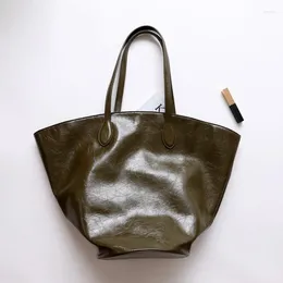 Sacs de soirée Aiosc 2023 Vintage pour femmes Sac à bandoulière Soft Huile Cire Cuir Loisirs Mode Fourre-tout Sac à main Shopping Designer