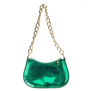 Sacs de soirée motif alligator mode sac à bandoulière femmes bas prix 2023 Chic Design Messenger en cuir verni chaîne sac à main