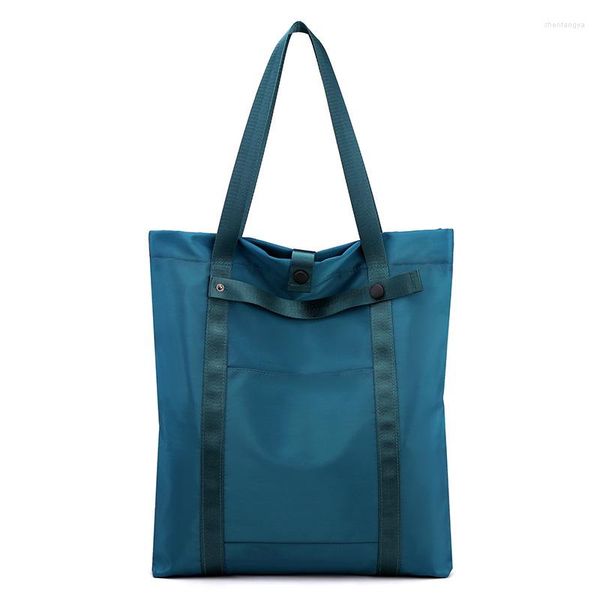 Bolsos de noche y 2022 mujeres enrolladas nylon simple gran compras bolso de hombro gran capacidad casual hps1226