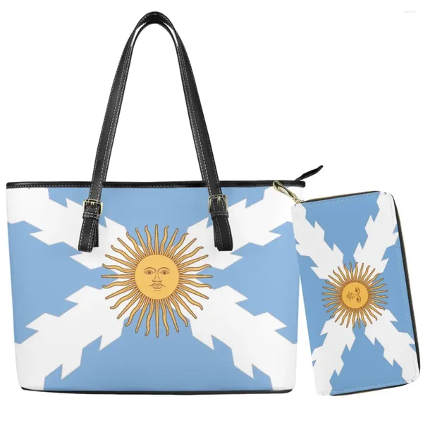 Sacs de soirée Argentine Country Flag Golden Sun Patter