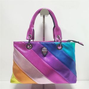 Avondtassen Collectie Grote Capaciteit Mode Regenboog Dames Handtas Kleurrijk Winkelen Adelaar Metalen Tas Patchwork Luxe Ontwerp 231123