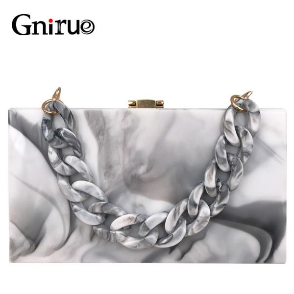 Bolsos de noche Arte Tinta Pintura Acrílico Embrague Estilo retro Bolso Cadena Mujeres Hombro Crossbody Bolsos Pruses