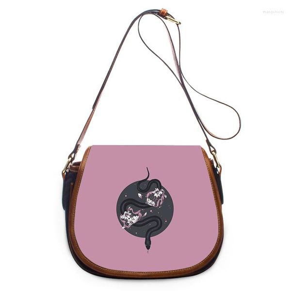 Bolsos de noche Arte Pintura Serpiente Animal Impresión 3D Moda Mujeres Crossbody Bolso Bolsos Cremallera Hombro