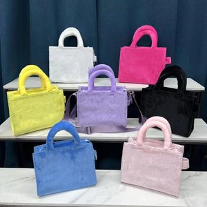 Otoño Invierno bolsos de felpa bolsos de diseñador para mujer bolsos de lujo de piel sintética bandolera de hombro bolsos de compras pequeños de moda