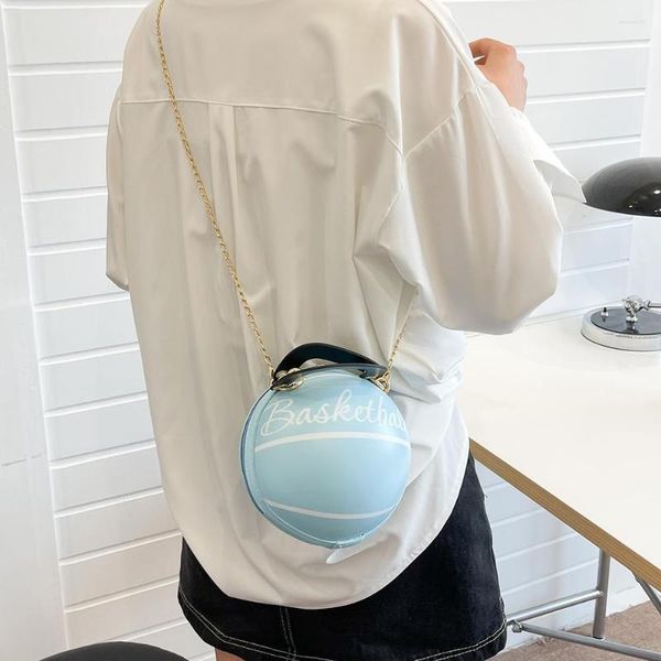 Bolsos de noche Baloncesto Fútbol en forma de hombro para mujer Cadena Casual Cremallera Totalizadores