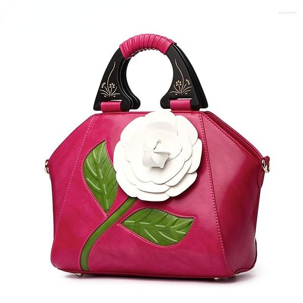 Sacs de soirée belle créative 3D fleurs sac à bandoulière en relief Style National sac à main mode fille Messenger robe femme Vintage