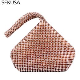 Avondzakken Big Size Rhinestones Evening Bags Dames Dag koppeling Zipper Diamonds Soft Aankomst Pink Color Lady Fashion Handtassen Porther 230811