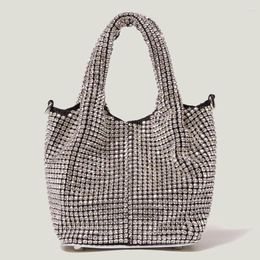 Bolsas de noite com cristais brilhantes para mulheres moda alta qualidade bolsa balde 2023 elegante luxo meninas bolsas festa