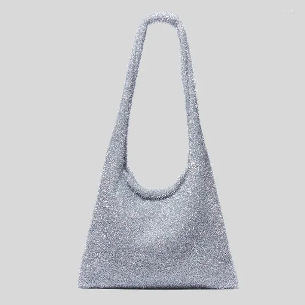 Bolsas de noche Bling Hobo Mujeres Simple Casual Algodón Lino Partido Hombro Gran Capacidad Versátil Verano 2023 Damas Bolsos de trabajo