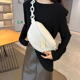 Avondtassen Brand Design Dames heuptas Zacht leer Schoudertas Crossbody voor dames Heuptas Vrouwelijke ketting Borst Fanny Packs Portemonnees 231130