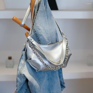 Sacs de soirée Marque Designer en cuir verni Sac à bandoulière pour femme Chaîne décontractée Bandoulière Grand sac à main Hobos