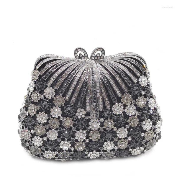 Sacs de soirée Mariage de mariée Soirée élégante Diamants Strass Pochette Femme Pochette Femme Sac en cristal