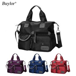 Bolsas de noche Buylor Nylon Mujeres Hombro Bolsos de moda Impermeable Crossbody Gran capacidad Multifuncional Tote Travel Messenger 221203