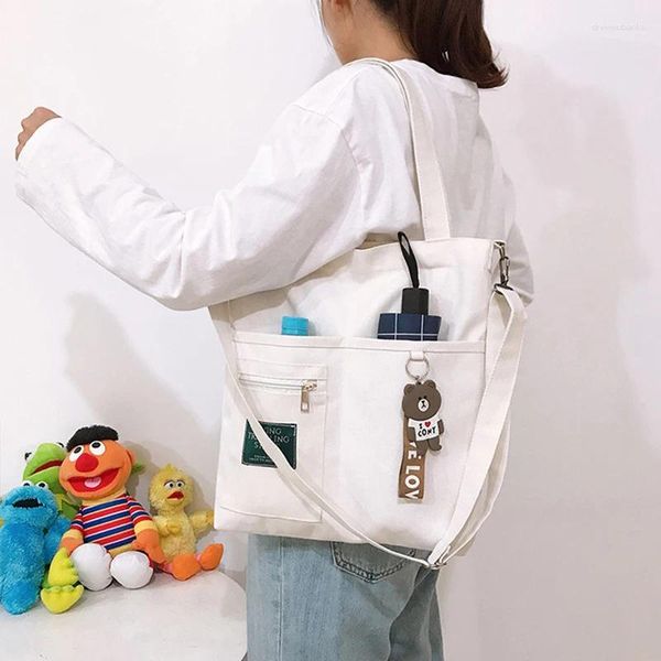 Bolsas de noche Bolsa de lona Mensajero Femenino Estudiante Tutoría Clase Bolso Llevando Libro Arte Japonés