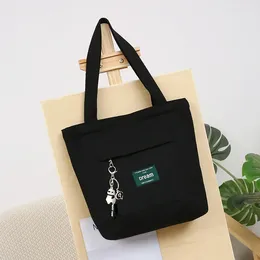 Borse da sera Borsa in tela per donna 2023 Trendy giapponese versatile grande capacità spalla nera studente Ins portatile casual