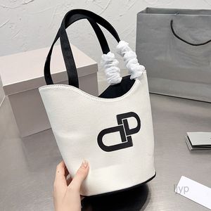 Bolsos de noche Bolso de cubo de lona Bolsos de compras Bolsos de hombro de moda Bolsos de viaje para mujer Monedero Monedero Carta Decorar Totes blancos