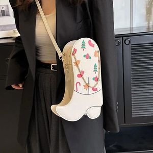 Cartoon Kerst Crossbody Voor Vrouwen Leuke Hoge Hakken Ontwerp Schoudertas Kettingen Handtassen Harajuku Grappige Portemonnees Meisjes