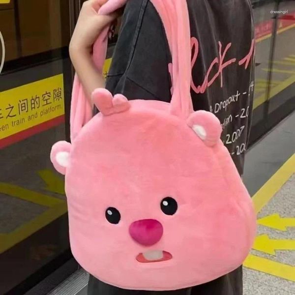 Sacs de soirée Sac à bandoulière de poupée de dessin animé Fille Maquillage Sac à main Mignon Peluche Petit Beaver Étudiant Sac à dos Mini Aisselles