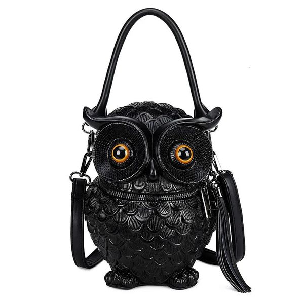 Sacs de soirée Casual 3D Owl Cuir Femmes Sac à bandoulière pour femme Voyage quotidien Mode Femmes Daypack Filles Bandoulière Cosmétique 231216