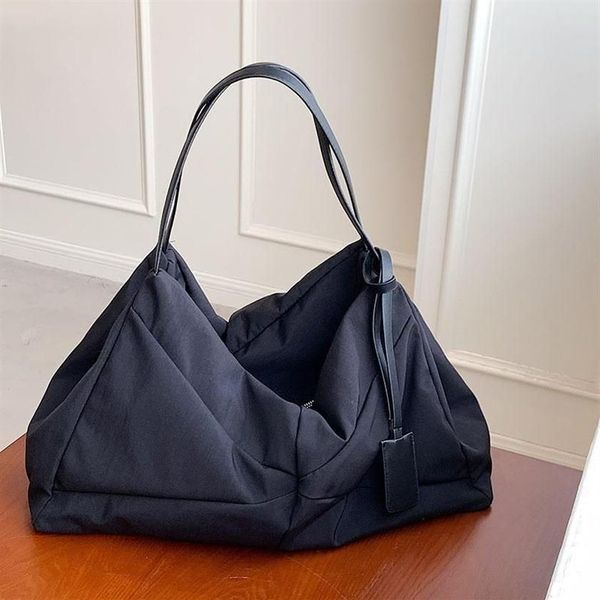 Sacs de soirée Casual Hobos Grand Sac fourre-tout Designer Femmes Épaule Patchwork Nylon Lady Sacs à main Big Canvas Shopper Femme Sacs à main 20244a