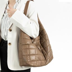 Sacs de soirée Casual Nylon Matelassé Grand Sac Fourre-Tout Designer Rembourré Femmes Épaule Rétro Vers Le Bas Coton Lady Sacs À Main Big Hobos Shopper Sacs À Main