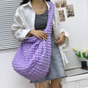 Avondtassen Casual Ruches Grote Hobos Tote Bag Designer Vrouwen Shouder Nylon Gewatteerde Crossbody Grote Puffer Shopper Portemonnees 2024