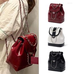 Avondtassen ketting emmer tas luxe designer handtassen voor vrouwen hoogwaardige mode gewaxt lederen rugzak schouder