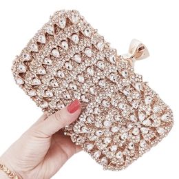 Avondtassen Chaliwini Diamond Clutch Bag Gouden Zwart Zilver Purse Chain Schouder Kleine Party Handtas Met Metalen Handvat 230725