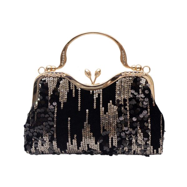 Sacs de soirée Sac de flanelle à paillettes de style chinois Vintage Hobos Bling Paillettes Sac à main Élégant Dames Cocktail Mariage Embrayages 230803