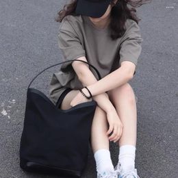Sacos da noite de algodão linho lona retalhos saco mulheres senhora bolsa de couro parque tote grande capacidade chique coreano balde de alta qualidade