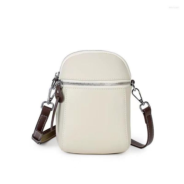 Bolsos de noche, bolso de piel de vaca para mujer, bolso cruzado para mujer, carcasa pequeña, bolso de hombro suave para teléfono, bolsillos con varios compartimentos