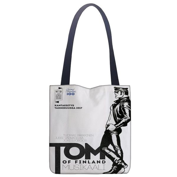 Bolsos de noche personalizados Tom Of Finland Pintura Impresión Bolso de hombro Bolso de lona Compras Libro de viaje Bolso LogoEvening