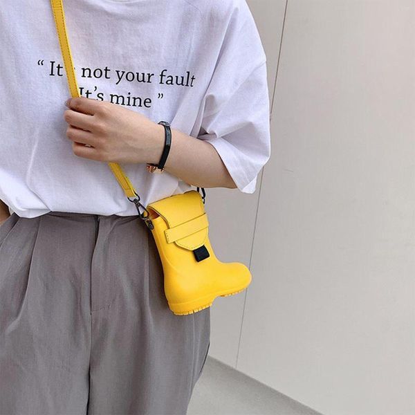 Bolsos de noche Moda linda Bolso cruzado pequeño Dibujos animados Botas de lluvia En forma Salvaje Encantadora Señoras Niñas Estilo coreano Uso diario Hombro