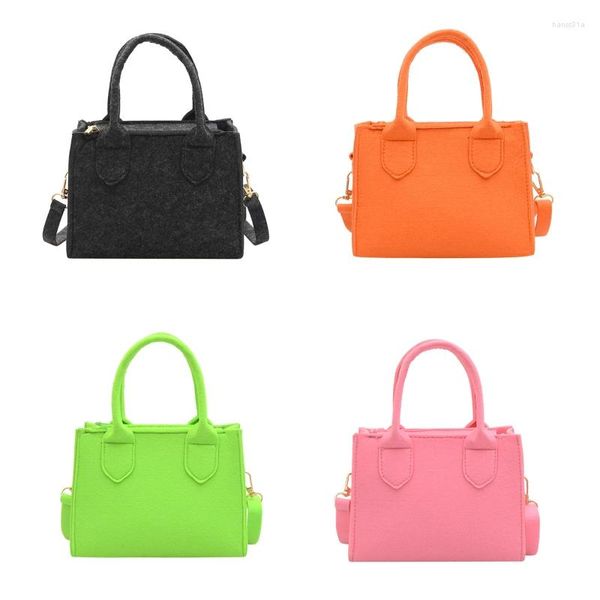 Bolsos de noche D0LF Mujer Chica Bolso pequeño de fieltro Hombro Mensajero Crossbody Shopping Satchel Tote Purse