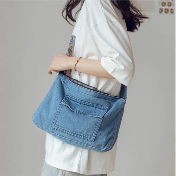 Sacs de soirée Denim Épaule Toile Petites poches Sac Femme Forfaits Grande capacité Loisirs ou voyage pour femmes Livre