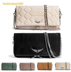 Avondtassen Designer Rock Swing Your Wings Zadig Voltaire tas dames tote handtas Schoudertas man vleugelketting Luxe zwarte portemonnee gewatteerde Crossbody clutch bags