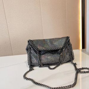 Sacs de soirée designer stella mccartney sac falabella mini fourre-tout femme ruban métallique noir minuscule shopping mode femmes sac à main de haute qualité